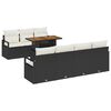 vidaXL Garten-Sofa-Set 8 Stk. 7-Sitzanzahl Schwarz