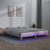 vidaXL Massivholzbett mit LEDs 180x200 cm