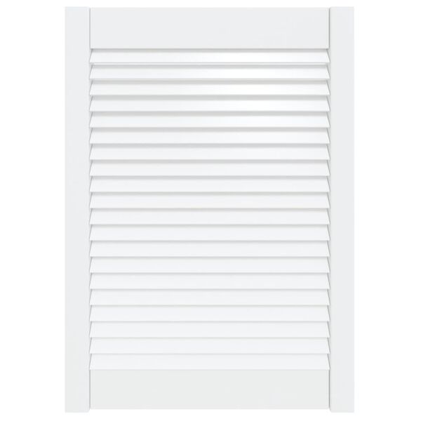 vidaXL Schrankt&uuml;r Lamellen-Design Wei&szlig; 69x49,4 cm Massivholz Kiefer
