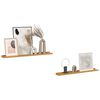 vidaXL Wandregal mit Regal 2 pcs Beige 80 x 9 x 3 cm Holzwerkstoff
