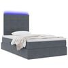vidaXL Bett mit Stauraum und LED mit LED Dunkelgrau 120 x 190 cm Samt