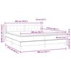 vidaXL Boxspringbett mit Matratze Dunkelgrau 200x210 cm Samt
