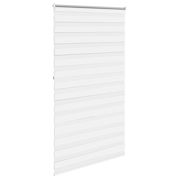 vidaXL Zebra-Rollo 120,9 x 230 cm, Stoffbreite 116,7 cm, Wei&szlig;
