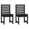 vidaXL 3-tlg. Garten-Bistro-Set Schwarz Massivholz Kiefer