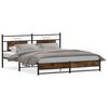 vidaXL Metallbett ohne Matratze R&auml;uchereiche 180x200 cm