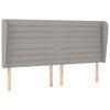 vidaXL Kopfteil mit Ohren Hellgrau 163x23x118/128 cm Stoff
