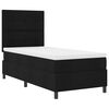 vidaXL Boxspringbett mit Matratze Schwarz 90 x 190 cm Stoff
