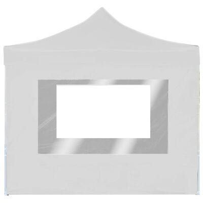 vidaXL Profi-Partyzelt Faltbar mit Wänden Aluminium 3×3m Weiß