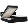 vidaXL Ottoman-Bett mit Matratzen & LEDs Schwarz 160x200 cm Samt