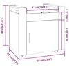 vidaXL Bürowagen Hochglanz-Weiß 60x45x60 cm Holzwerkstoff