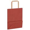 vidaXL Papiertragetaschen 250 Stk. mit Henkeln Rot 18x8x22 cm