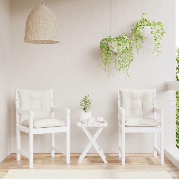 vidaXL Niedriglehner-Auflagen 4 Stk. Melange Creme 100x50x7 cm Stoff