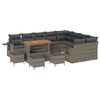 vidaXL Gartensofa-set 13 pcs Grau Poly-Rattan