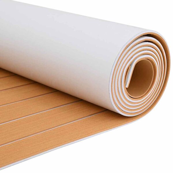 vidaXL Bootsbelag Braun und Weiß 240 x 60 cm EVA-Schaum