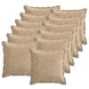 vidaXL Kissenbezug 12 stk. HOUTEN Taupe 40 x 40 cm Chenille-Stoff