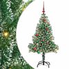 vidaXL K&uuml;nstlicher Weihnachtsbaum beschneit mit LED Licht 150 cm