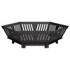 vidaXL Feuerstelle Schwarz 80 x 80 x 23 cm Stahl