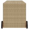 vidaXL Gartentruhe mit Rollen Beige 283L Poly Rattan