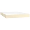 vidaXL Boxspringbett mit Matratze Creme 140x190 cm Kunstleder