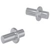 vidaXL Regalstecker 2 pcs Silber 8,6 x 8,6 x 14,6 mm Stahl