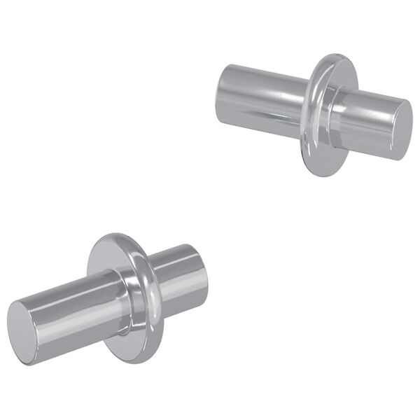 vidaXL Regalstecker 2 pcs Silber 8,6 x 8,6 x 14,6 mm Stahl