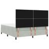vidaXL Boxspringbett mit Matratze Hellgrau 180 x 200 cm Stoff