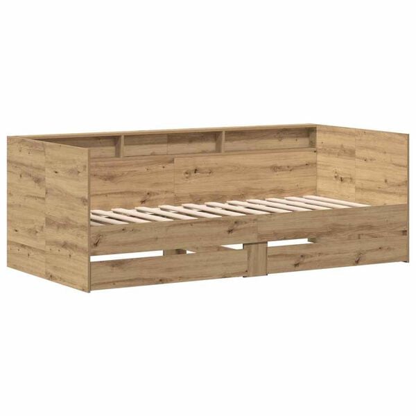 vidaXL Tagesbett mit Kopfteil Artisan-Eiche 75 x 190 cm Holzwerkstoff