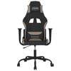 vidaXL Gaming-Stuhl mit Massagefunktion Schwarz und Taupe Stoff
