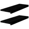 vidaXL Treppenstufen 2 Stk. Braun-Schwarz 70x25x2 cm Massivholz Eiche