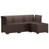 vidaXL 4-Sitzer Garten Sofa Rattan Look PP Braun