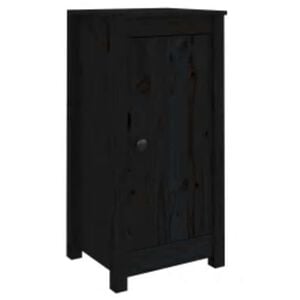 vidaXL Sideboards 2 Stk. Schwarz 39x35x80 cm Massivholz Kiefer