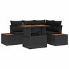 vidaXL Garten-Sofa-Set mit Speicher 5 pcs Schwarz Poly Rattan