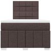 vidaXL Boxspringbett mit Matratze Dunkelbraun 120x190 cm Stoff