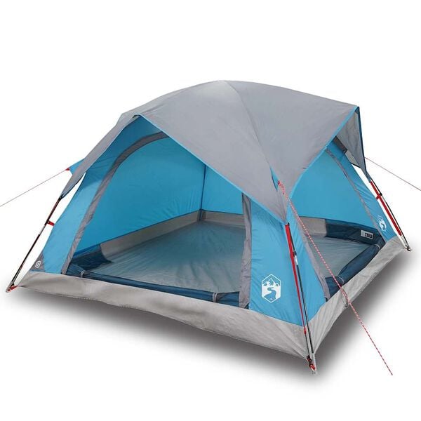 vidaXL Campingzelt 4 Personen Blau Wasserdicht