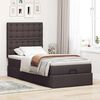vidaXL Ottoman-Bett mit Matratze Dunkelbraun 90x190 cm Stoff