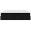 vidaXL Ottoman-Bett mit Matratzen Schwarz 200x200 cm Stoff