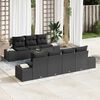 vidaXL Gartensofa-set mit Speicher 8 pcs Schwarz Poly-Rattan