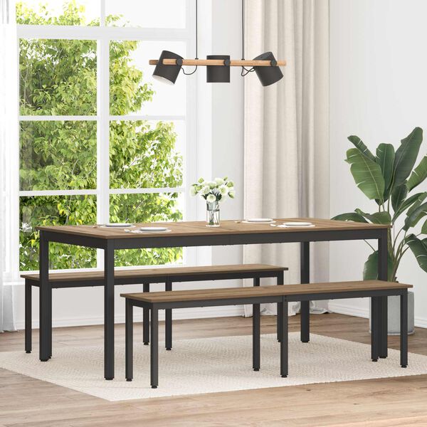 vidaXL Bank Kunsthandwerk Eiche 160 x 35 x 45 cm Holzwerkstoff