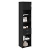 vidaXL Highboard Schwarz Eichen-Optik 50 x 42,5 x 225 cm Holzwerkstoff