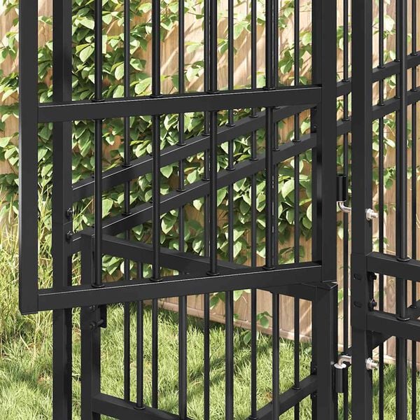 vidaXL Outdoor-Hundezwinger Stahl 1,84 m&sup2;