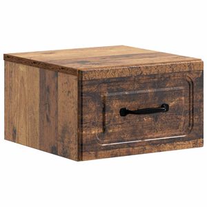 vidaXL Wandmontierter Nachttisch Altholz 34,5 x 33 x 20 cm