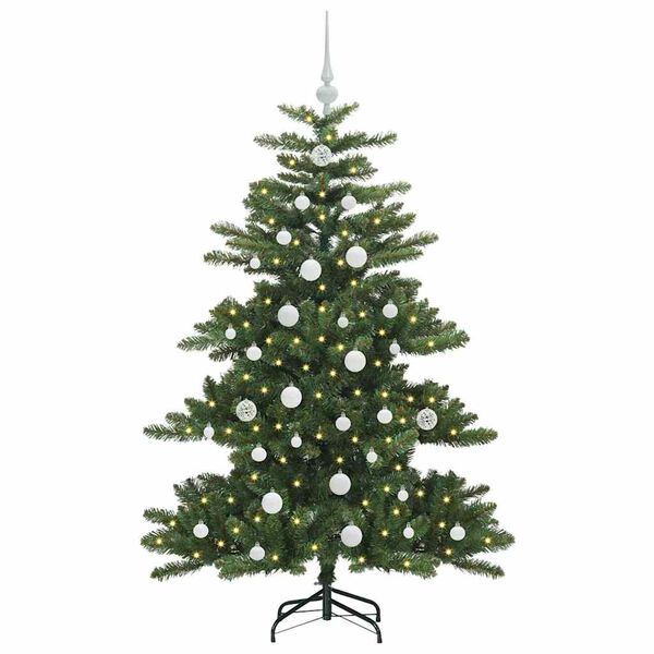 vidaXL K&uuml;nstlicher klappbarer Weihnachtsbaum Gr&uuml;n 150 cm PVC und Stahl