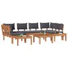 vidaXL Gartensofa-set 4 pcs Braun und Grau
