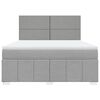 vidaXL Boxspringbett mit Matratze Hellgrau 180x200 cm Stoff