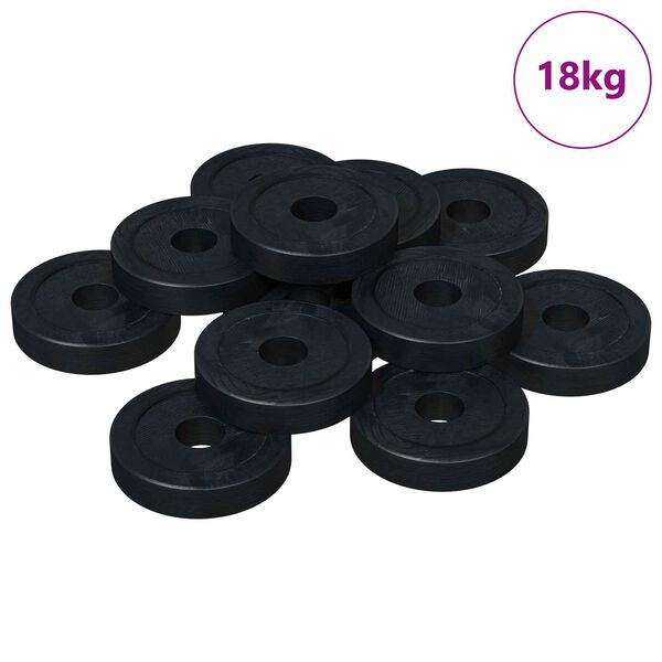 vidaXL geeignet f&uuml;r Flachscheiben 36000 pcs Schwarz &empty;15 x 3 mm