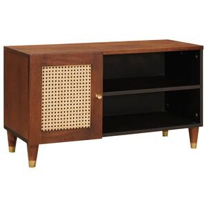 vidaXL TV-Schr&auml;nk mit Regal Braun 80 x 31,5 x 46 cm Massivholz Mango