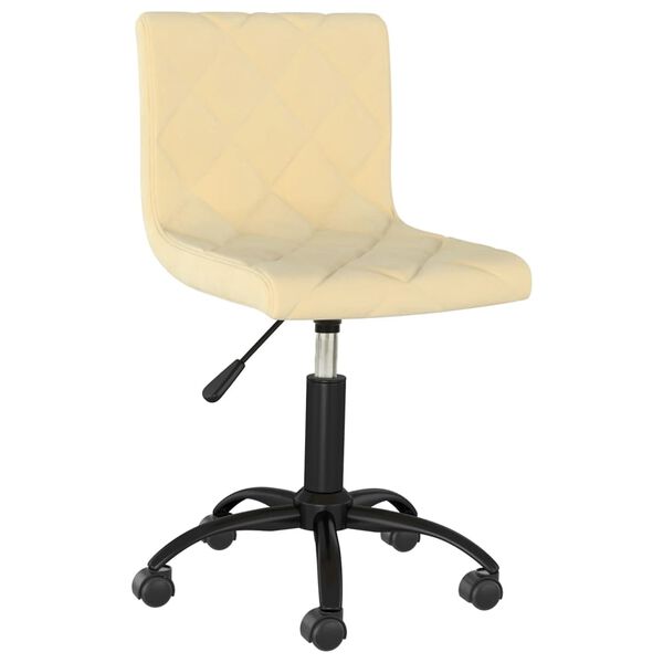 vidaXL Esszimmerst&uuml;hle 2 Stk. Drehbar Creme Samt