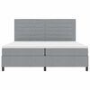 vidaXL Boxspringbett mit Matratze Hellgrau 200 x 200 cm Stoff