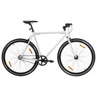 vidaXL Fahrrad mit Festem Gang Weiß und Schwarz 700c 59 cm