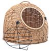 vidaXL Katzen-Transportkorb 60x45x45 cm Nat&uuml;rliche Weide